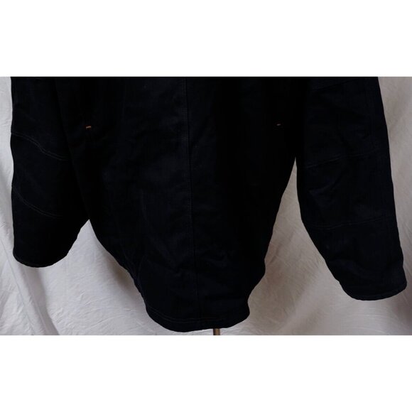 Timberland Pro Series Men XXL Black Lined Corduroy Collar Full Zip Canvas Coat - Picture 7 of 16